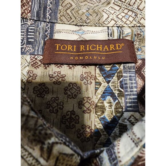 Tori Richard Honolulu Mens Large Short Sleeve Button-Down Shirt Multicolor - Picture 3 of 9